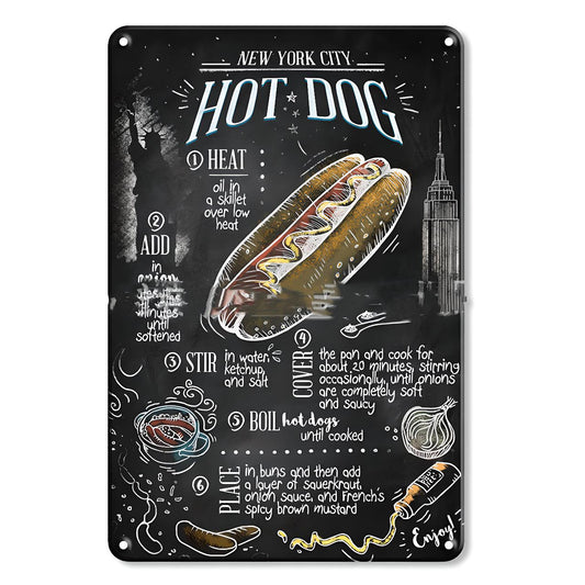 Plaque Hot Dog New York
