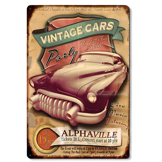 Plaque Vintage Cars